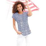 Marineblaue Casual Kurzärmelige Casual Looks Nachhaltige Jerseyshirts aus Jersey für Damen Größe XXL 