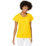 Sonnengelbe Casual Kurzärmelige Casual Looks Nachhaltige Jerseyshirts aus Jersey für Damen Größe XXL 