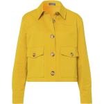Gelbe Basler Mini Kurzjacken & Cropped-Jackets mit Knopf aus Baumwolle maschinenwaschbar für Damen 