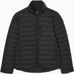 Schwarze Gesteppte COS Mini Stehkragen Kurzjacken & Cropped-Jackets mit Reißverschluss aus Fleece gepolstert für Herren Größe XS 