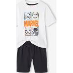 Graue Motiv Captain America Kurze Kinderschlafanzüge aus Baumwolle für Jungen Größe 152 