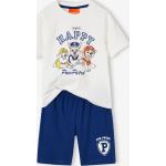 Royalblaue Motiv PAW Patrol Kurze Kinderschlafanzüge aus Baumwolle für Jungen Größe 110 