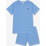 Blaue Gestreifte Petit Bateau Kurze Kinderschlafanzüge aus Baumwolle für Jungen Größe 152 