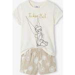 Graue Peter Pan Tinkerbell Kurze Kinderschlafanzüge mit Glitzer aus Baumwolle für Mädchen Größe 140 