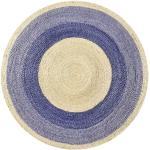Blaue Esprit Runde Design-Teppiche 100 cm aus Jute 
