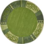 Grüne Theko Runde Runde Teppiche 150 cm aus Textil 