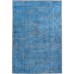 Blaue Antike Kayoom Kurzflorteppiche aus Textil 