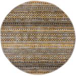 Gelbe Flair Rugs Runde Runde Teppiche 140 cm aus Textil 
