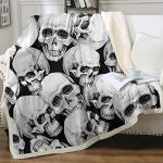 Motiv Gothic Kuscheldecken & Wohndecken mit Halloween-Motiv aus Flanell maschinenwaschbar 150x200 für den für den Winter 