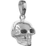 Kiss of Leather Totenkopf Anhänger aus 925 Sterling Silber mit Baumwollband  SI. 180