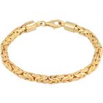 Goldene Unifarbene Elegante Kuzzoi Königsarmbänder & Königsketten Armbänder aus Silber für Herren 