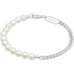 Silberne Unifarbene Antike Kuzzoi Perlenarmbänder aus Silber mit Echte Perle für Herren 