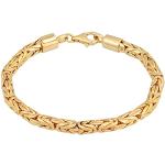 Goldene Kuzzoi Königsarmbänder & Königsketten Armbänder vergoldet aus Gold handgemacht für Herren 