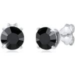 Schwarze Diamant Ohrringe aus Silber mit Diamant 