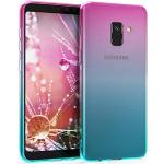 Pinke kwmobile Samsung Galaxy A8 Hüllen 2018 durchsichtig aus Silikon 
