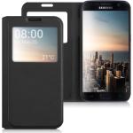 Schwarze kwmobile Samsung Galaxy S7 Hüllen Art: Flip Cases aus Kunststoff mit Sichtfenster 