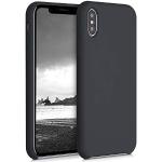 Schwarze kwmobile iPhone X/XS Cases mit Bildern mit Knopf aus Silikon für kabelloses Laden 