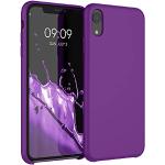 Violette kwmobile iPhone XR Cases mit Bildern mit Knopf aus Silikon für kabelloses Laden 