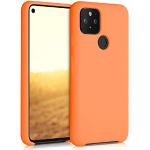 Orange kwmobile Google Pixel 5 Hüllen & Cases mit Bildern mit Knopf aus Silikon für kabelloses Laden 