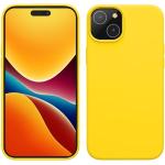 Gelbe kwmobile iPhone 15 Hüllen mit Bildern aus Silikon stoßfest 