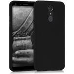 Schwarze kwmobile LG Q7 Cases Art: Soft Cases Matt mit Knopf aus Silikon für kabelloses Laden 