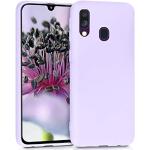 Reduzierte Lavendelfarbene kwmobile Samsung Galaxy A40 Hüllen Art: Soft Cases mit Bildern mit Knopf aus Silikon für kabelloses Laden 