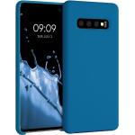 Blaue kwmobile Samsung Galaxy S10+ Hüllen aus Silikon für kabelloses Laden 