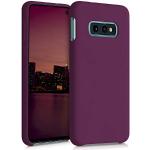 Violette kwmobile Samsung Galaxy S10e Cases mit Bildern mit Knopf aus Silikon für kabelloses Laden 