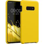 Gelbe kwmobile Samsung Galaxy S10e Cases aus Silikon für kabelloses Laden 