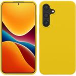 Gelbe kwmobile Samsung Galaxy S24+ Hüllen mit Bildern aus Silikon für kabelloses Laden 