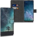 Blaue kwmobile Samsung Galaxy A21s Cases Art: Geldbörsen aus Kunstleder mit Ständer 