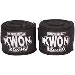 KWON® 5 m Boxbandagen elastisch schwarz Profi Speziell für Vollkontakt - Box - Bandagen Wickelbandagen Faustbandagen Handbandagen Boxen Kickboxen Free Fight Muay Thai Thaiboxen MMA K-1 K1