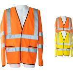 Orange Korntex Warnschutzjacken mit Klettverschluss aus Polyester für Herren Größe L 