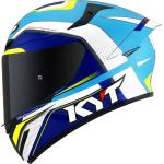 KYT TT Course Grand Prix Helm, weiss-blau, Größe XL