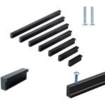 Reduzierte Moderne Schrankgriffe & Schubladengriffe aus Aluminium Breite 0-50cm, Höhe 0-50cm, Tiefe 0-50cm 6-teilig 