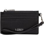 Schwarze Brieftaschen mit Reißverschluss mit RFID-Schutz für Damen 