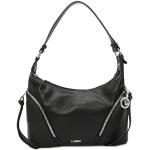 L.CREDI Hobo-Bag LARINA Damen-Umhängetasche 32x12x25 (schwarz)
