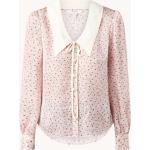 Reduzierte Rosa Blumenmuster L.K. Bennett Tunika-Blusen aus Seide für Damen Größe M 