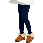 Reduzierte Marineblaue Casual Kinderthermoleggings aus Fleece für Mädchen Größe 158 für den für den Winter 