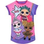 Violette Gestreifte Kindernachthemden & Kindernachtkleider für Mädchen Größe 134 