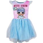 Blaue Motiv Elegante L.O.L. Surprise! Gemusterte Kinderkleider mit Glitzer aus Tüll für Mädchen Größe 134 