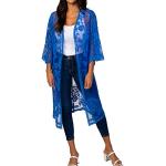 Royalblaue Elegante Maxi V-Ausschnitt Maxikleider aus Spitze für Damen Einheitsgröße für den für den Sommer 
