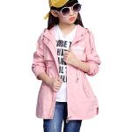 Rosa Kinderkapuzenmäntel aus Baumwollmischung für Mädchen Größe 146 für den für den Herbst 