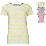 Weiße Gestreifte Sols Rundhals-Ausschnitt T-Shirts aus Baumwolle für Damen Größe XL 