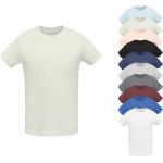 Graue Melierte Sols Rundhals-Ausschnitt T-Shirts aus Jersey für Herren Größe XS 