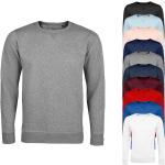 Blaue Melierte Sols Rundhals-Ausschnitt Herrensweatshirts aus Baumwolle Größe XS 