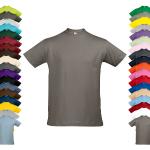 Fuchsiafarbene Melierte Kurzärmelige Sols T-Shirts aus Baumwolle für Herren Größe XL 