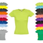 Apfelgrüne Melierte Sols T-Shirts aus Jersey für Damen Größe S 