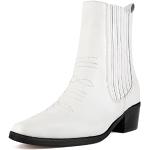 Weiße Ankle Boots & Klassische Stiefeletten atmungsaktiv für Damen Größe 39 