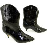Reduzierte Schwarze L37 Cowboy-Boots & Cowboystiefeletten aus Leder für Damen Größe 39 